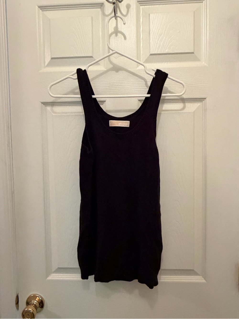 Michael Kors Black Ribbed Tank Top